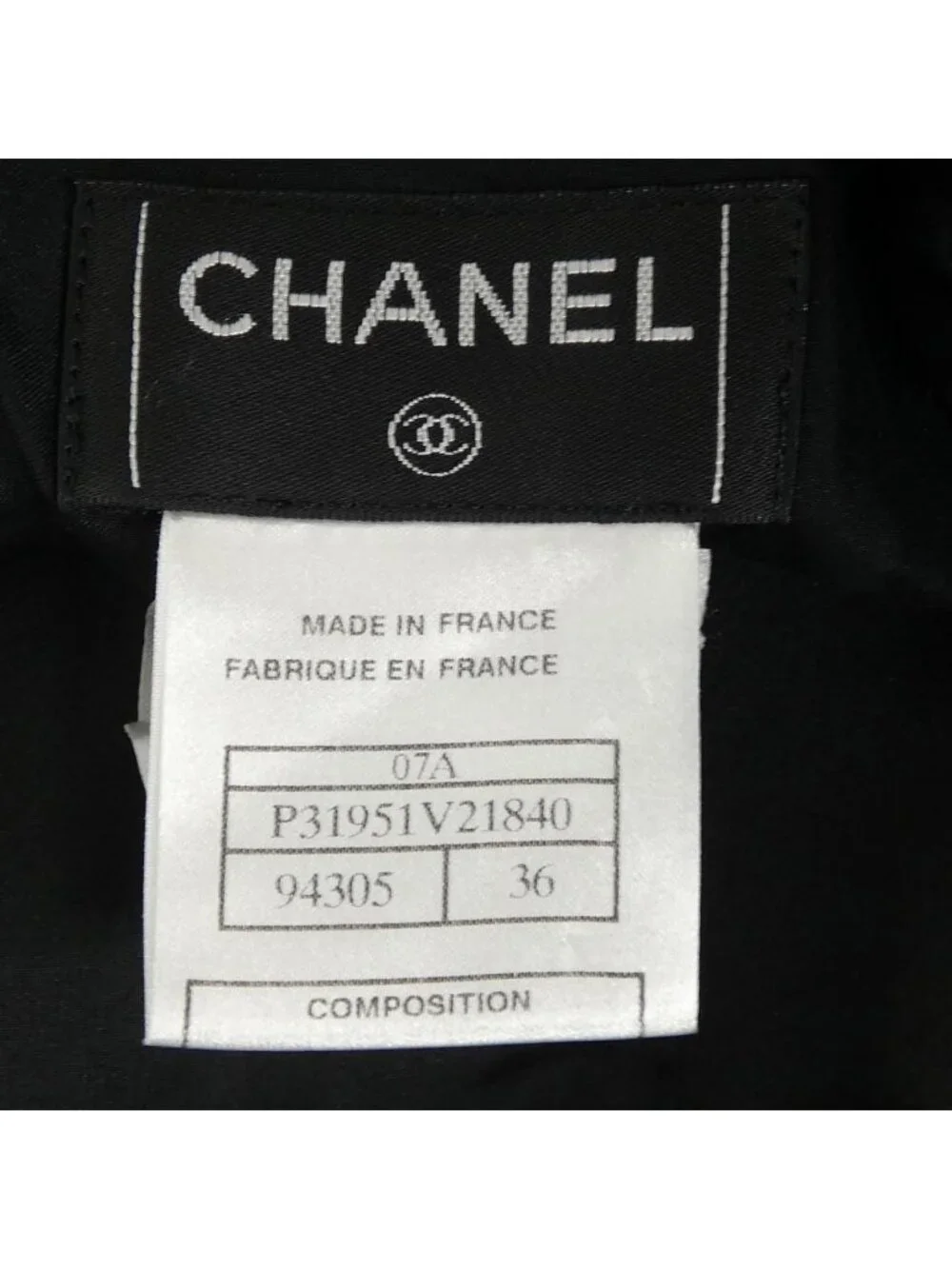 Chanel 07A Skirt Black